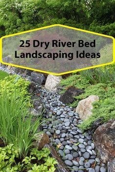 Use these ideas to help you build a dry stream river bed in your backyard River Bed Landscaping Ideas, Dry River Bed Landscaping, River Bed Landscaping, Bed Landscaping Ideas, Dry Riverbed Landscaping, Dry River Bed, Rain Garden Design, Backyard Stream, Dry Stream