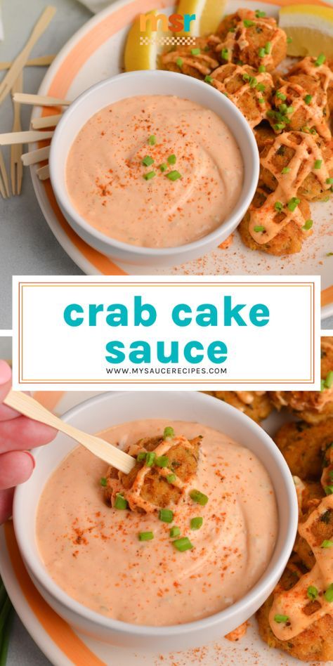 BEST Crab Cake Sauce Recipe (Remoulade for Crab Cakes!) Crab Cake Sauce Recipe, Cake Sauce Recipe, Crab Cake Dipping Sauce, Crab Cake Dip, Cake Sauce, Crab Cake Sauce, Homemade Crab Cakes, Crab Cakes Easy, Cocktail Sauce Recipe