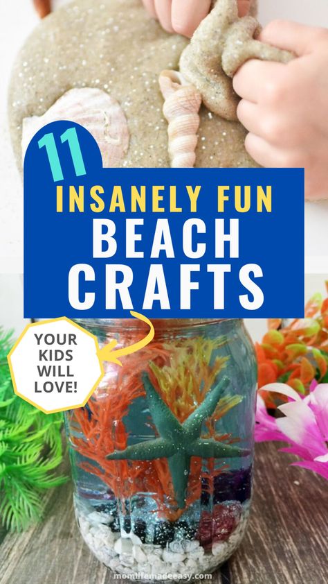 Whether it’s for gifts, for a beach themed unit, or just for FUN, these easy beach DIY crafts for Kids to Make are cute, quick, and cheap! This list of DIY craft ideas includes beach crafts for kids, for toddlers, for preschoolers, for kids at school or home and many of them you can do with paper and other basic supplies. #activitiesforkids #earlylearning #forkids Beach Crafts For Kids, Curriculum Night, Beach Crafts Diy, Beach Themed Crafts, Boat Crafts, Beach Week, Sand Crafts, Summer Crafts For Kids, Vbs Crafts