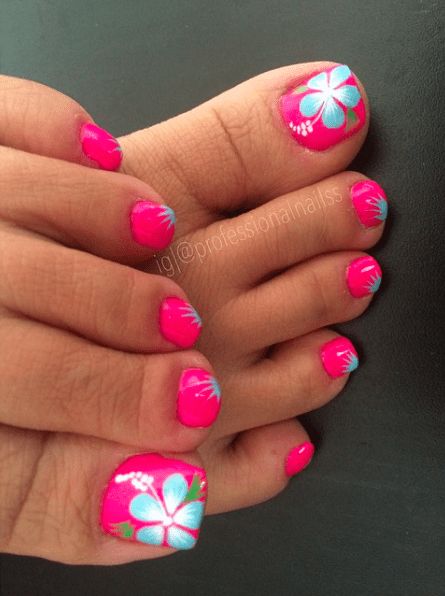 7. Hibiscus The ultimate summer flower is, of course, the hibiscus! It’s the perfect island flower that also happens to look really adorable on toes. I’m sure we’ve all had the hibiscus done on our toes at one time or another because it’s a pedicure classic. Toes knows flower power A photo posted byContinue Reading... Summer Pedicure, Pretty Toe Nails, Summer Toe Nails, Cute Toe Nails, Pedicure Designs, Finger Nails, Sally Beauty, Toe Nail Designs, Pedicure Nail Art