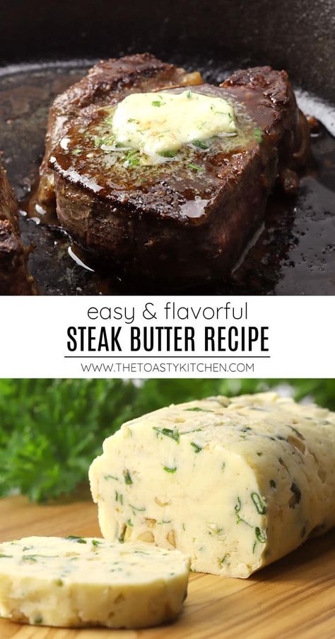 Steak Butter Recipe, Flavored Butter Recipes, Potatoes And Vegetables, Butter Recipes Homemade, Compound Butter Recipe, Recipes Steak, Beef Steak Recipes, Grilled Steak Recipes, Steak Butter