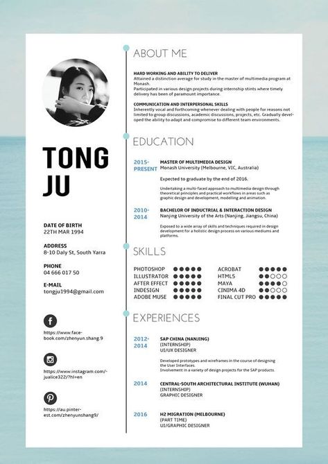 CV Template Cv Skills, Architecture Resume, Resume Design Inspiration, It Cv, Cv Inspiration, Graphic Design Cv, Cv Examples, Creative Cv, Resume Writing Services