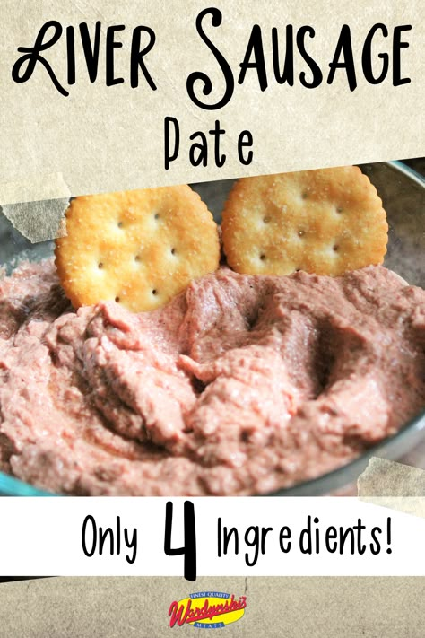 Liver Spread Recipes, Liver Sausage Dip, Liver Sausage Recipes, Liver Wurst Recipes, Pate Recipe Homemade, Liverwurst Recipe Ideas, Liverwurst Pate Recipe, Liverwurst Dip, Braunschweiger Pate Recipe