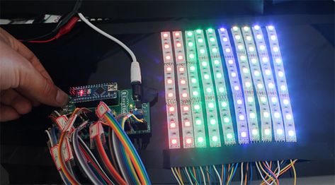 Creating RGB light effects using RGB led light strip and development board arduino nano. making Lighting project using arduino & step by step instructions Arduino Home Automation, Arduino Led, Electronics Diy, Scroll Bar, Christmas Light Show, Diy Tech, Led Projects, Raspberry Pi Projects, Pi Projects