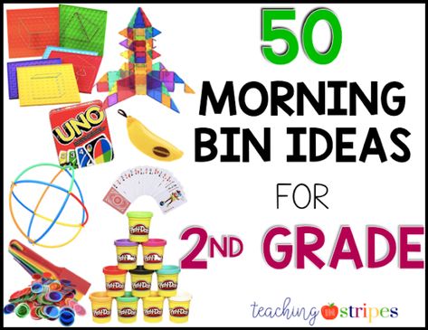 Morning Centers 2nd Grade, 2nd Grade Sensory Bins, Second Grade Center Ideas, 2nd Grade Tutoring Ideas, Morning Basket 2nd Grade, Soft Start Morning Activities 2nd Grade, Brain Bins 2nd Grade, Morning Bins, Morning Tubs 3rd Grade