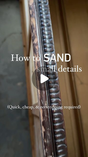 Sanding Intricate Furniture, How To Sand Small Grooves, Sanding Small Crevices, Sanding Furniture Tips, Diy Indoor Furniture, Sanding Furniture, Redoing Furniture, Refurbishing Furniture, Painted End Tables