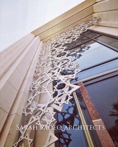 Sarah sadeq architects (@architectsarah) • Instagram photos and videos Grc Design Exterior, Grc Facade, Sarah Sadeq, Sarah Sadeq Architects, Spain Luxury, Interior Landscape, Luxury Architecture, Mosque Design, Facade Architecture Design