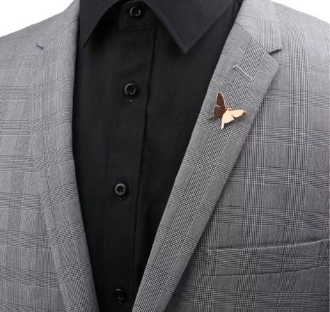 Butterfly Brooch Suit Lapel Pin Fashion Jewelry Butterfly - Etsy Fiance Suit, Flower Lapel Pin Men, Lapel Pins Wedding, Lapel Pins Suit, Pin Fashion, Jewelry Butterfly, Groomsmen Boutonniere, Pin Man, Lapel Brooch