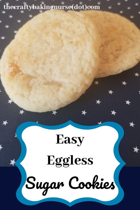 Easy eggless sugar cookies are chewy and delicious. They take about 15 minutes to make, or 5 if you're only after a cookie dough recipe to eat raw. Eggless Sugar Cookie Recipe, Mushroom Recipes Low Carb, Baking Without Eggs, Eggless Sugar Cookies, Eggless Cookie Dough, Eggless Cookie Recipes, Egg Free Cookies, Recipes Vegetables, Bread Sourdough