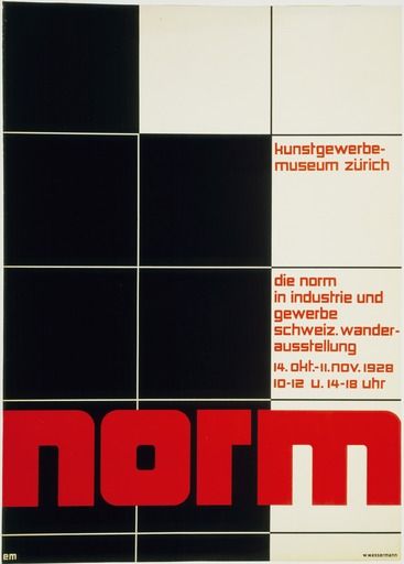 Ernst Mumenthaler, Theo H. Ballmer. Norm. 1928 Grid Poster, International Typographic Style, Swiss Style, Museum Poster, Swiss Design, Modern And Contemporary Art, Design Movements, Modern Graphic Design, History Design