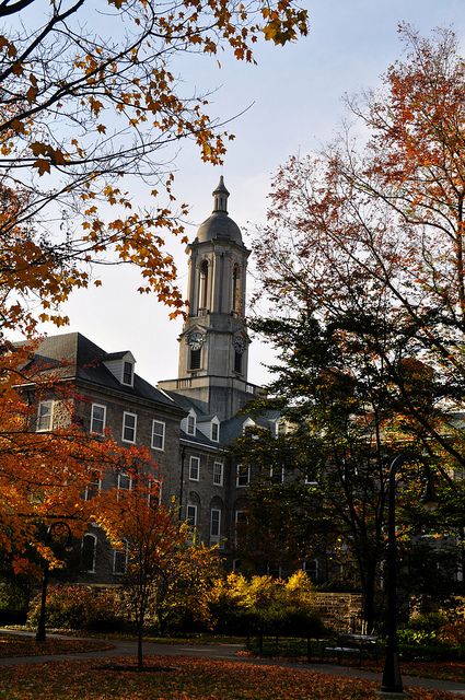 Old Main building during autumn at my Alma Mater - Penn State. Penn State College, Penn State Football, Pennsylvania State University, Penn State University, Dream College, State College, Alma Mater, Ivy League, Penn State