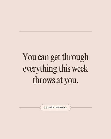 You can get through everything this week throws at you. 💪✨ Believe in your strength and resilience. Each challenge is an opportunity to grow and shine. Stay positive, take it one step at a time, and remember—you’ve got this! 🌟 Serving up daily motivation 💪 ✨ @creator.businesstalk ✨ @creator.businesstalk ✨ @creator.businesstalk Empowerment quotes I Motivational quotes I Inspirational quotes I Aspirational quotes I UGC Content Creators I Content Creators I Coaches I Motivational Coaches I Lif... Aspirational Quotes, Aspiration Quotes, You Ve Got This, Ugc Content, Coach Me, Empowerment Quotes, One Step At A Time, Stay Positive, Staying Positive