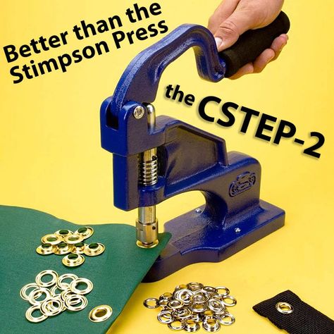 CSTEP-2 Grommet Press...Better than the Stimpson 405 Canvas Tents, Sewing Measurements, Crochet Belt, Felt Bookmark, Metal Workshop, Sewing Essentials, Sewing Workshop, Floral Accessories Hair, Back Neck Designs