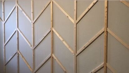 Easy DIY Accent Wall Tutorial | Hometalk Herringbone Accent Wall Diy, Diy Wood Trim, Accent Wood Wall, Diy Wood Accent Wall, Wood Trim Accent Wall, Easy Diy Accent Wall, Diy Wall Panel, Trim Accent Wall, Accent Wall Tutorial