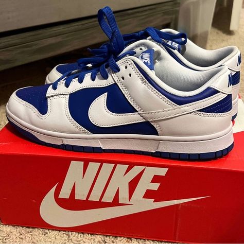 Nike Dunk Low racer blue Nike Shoes, Nike Dunk Low Racer Blue, Dunk Low Racer Blue, Nike Dunk Low, Dunk Low, Nike Dunk, Nike Dunks, Mens Shoes Sneakers, Nike Men