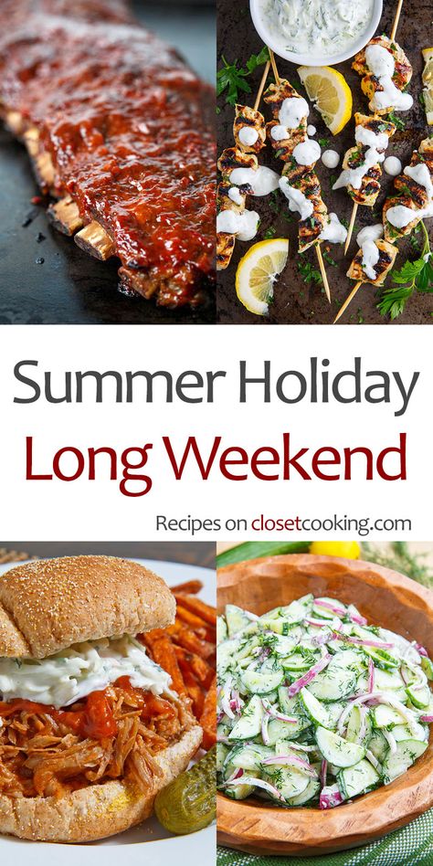 Holiday Weekend Food, Girls Weekend Food, Holiday Dinner Ideas, Cabin Food, Cottage Meals, Weekend Recipes, Closet Cooking, Vacation Meals, Weekend Dinner