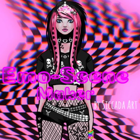 Emo-Scene Maker ~ meiker.io Scene Oc, Soft Emo, Imvu Icons, Scene Emo Art, Anthro Cat, Scene Icons, Fun Websites, Scene Guys, Make Your Own Character