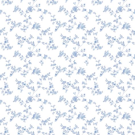 Delicate Floral Blue Wallpaper from the Small Prints Collection by Galerie Wallcoverings Blue Floral Wallpaper, Coastal Wallpaper, Blue Flower Wallpaper, Cute Summer Wallpapers, Cottage Charm, Light Blue Flowers, W Wallpaper, Trellis Design, Phone Wallpaper Patterns