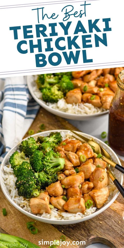 Teriyaki Chicken Bowl Recipe, Chicken Bowl Meal Prep, Teriyaki Chicken Rice Bowl, Teriyaki Chicken Bowl, Turkey Ideas, Bowl Meals, Easy Teriyaki Chicken, Chicken Bowl Recipe, Chicken Rice Bowls