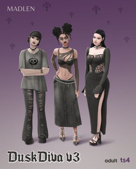 MADLEN Sims 4 Goth Maxis Match, Maxis Match Y2k Cc, Sims4 Alt Cc, Indigenous Sims 4 Cc, Sims 4 Punk Clothes Cc, Sims 4 Dark Feminine Cc, Goth Outfits Sims 4 Cc, Magic Cc Sims 4, Sims 4 Cc Emo Patreon