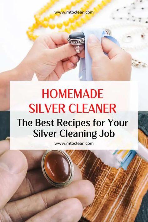 Silver Jewellery Cleaner Diy, Homemade Silver Polish, How To Clean Sterling Silver, Silver Jewelry Cleaner Homemade, Diy Silver Polish, Cleaning Silver Jewelry Remove Tarnish, Cleaning Silver Remove Tarnish, How To Polish Silver, How To Clean Silver Jewelry At Home