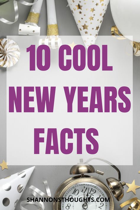 New Years is celebrated around the world by many different people. And it has been celebrated for centuries. Since it is one of the oldest holiday's there are some cool new years facts out there. New Years Colors Meaning, Trivia Questions For Kids, Holiday Facts, Fun Facts For Kids, New Years Traditions, History Facts Interesting, Curious Kids, Different People, New Year's Resolutions