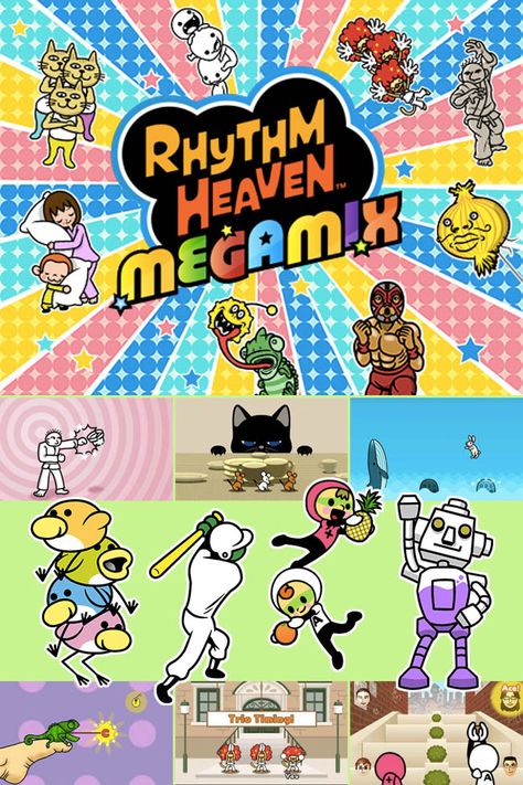 Superflat Pop, Rhythm Heaven, Rythm Game, Ds Games, Club Logo, Rhythm Games, Nintendo 3ds, Gaming Console, A Teen