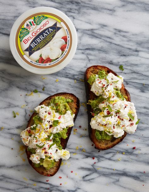 Burrata 101 Avocado Toast With Burrata, Burrata On Bread, Avocado Burrata Toast, Burrata Avocado Toast, Best Burrata Recipes, Burrata On Toast, Burrata Toast Ideas, Burrata Toast Recipe, Burrata Sandwich Recipe