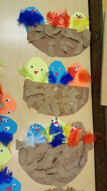 N Is For Nest Craft, Bird Theme Preschool, Birds Nest Craft, N Is For Nest, Spring Kids Art, Texture Art Projects, Bird Crafts Preschool, Nest Craft, Farm Activities Preschool