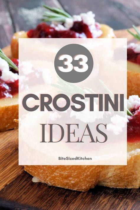 33 Crostini Recipes To Make For Guests You MUST Serve - Aleka's Get-Together Tenderloin Crostini Appetizers, Sweet Crostini, Hand Held Appetizers, Appetizer For Two, Crostini With Ricotta, Bruschetta Appetizers, Crostini Bar, Crostini Toppings, Crostini Appetizer