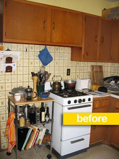 Kitchen Before & After: A Small Outdated Kitchen Gets a Fantastic Green Makeover Kitchen Remodel Decorating Above Kitchen Cabinets Ideas, Ugly Kitchen, Outdated Kitchen, Decorating Above Kitchen Cabinets, Makeover Kitchen, Above Kitchen Cabinets, Kitchen Cabinets Decor, Tiny House Kitchen, Tiny Kitchen