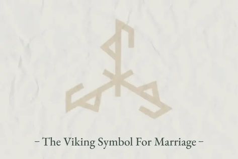 Viking Rune For Marriage, Viking Wedding Symbol, Viking King And Queen Tattoos, Viking Marriage Symbol, Symbol Of Marriage, Viking Wedding Tattoo, Viking Couple Tattoo Ideas, Viking Love Symbol, Nordic Couple Tattoo