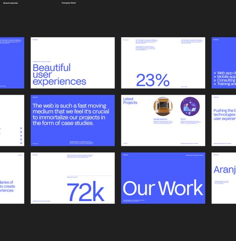 Pitch Deck Design Inspiration, Power Point Presentation Design, Presentation Design Inspiration, Case Study Presentation, Web Presentation, Pitch Deck Design, Brand Guidelines Design, Keynote Design, Deck Layout