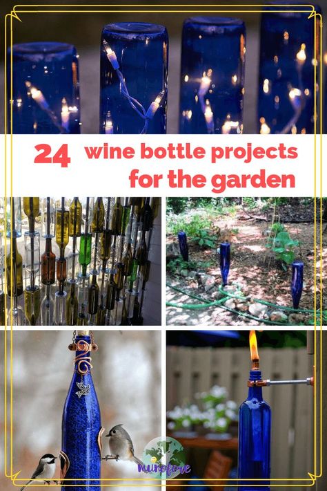 Wine Bottles In The Garden, Bottles In The Garden, Wine Bottle Outdoor, Wine Bottle Fountain, Wine Bottle Torches, Wine Bottle Garden, Wine Bottle Planter, Wine Bottle Bird Feeder, Bottle Projects