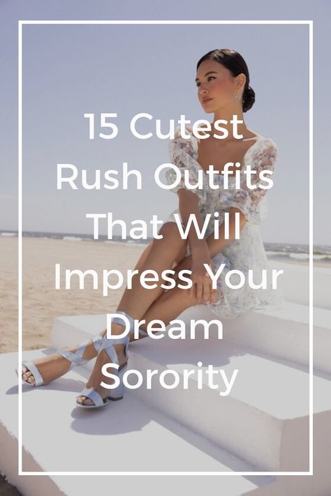 Attention all sorority PNM's! It's time to start planning your outfits for rush week. We know how overwhelming it can be, but don't worry, we've got you covered with the cutest and trendiest sorority recruitment outfits that will make a lasting impression. Whether you're going for a preppy or boho-chic look, we have rush dresses for everyone. Business Casual Sorority Recruitment, Rush Outfits Winter, Sorority Recruitment Outfits Winter, Sorority Dresses Rush Outfits, Sisterhood Round Recruitment Outfit, Preference Round Recruitment Outfits, Sorority Recruitment Outfits Preference, Sorority Rush Week Outfits, Sorority Rush Week