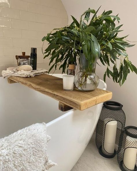 TheDancingWoodman on Instagram: "Our bath caddies make great unique gifts, or just a treat for yourself while your in the tub . Made completely from locally sourced reclaimed timber, these offer a great rustic touch to any bathroom. . Available from thedancingwoodman.com and thedancingwoodman.etsy.com 🕺🏼" Bath Caddy Wooden, Wood Bath Tray, Vogue Home, Bath Board, Bath Caddies, Rustic Bath, Wood Bath, Wooden Bath, Bath Tray