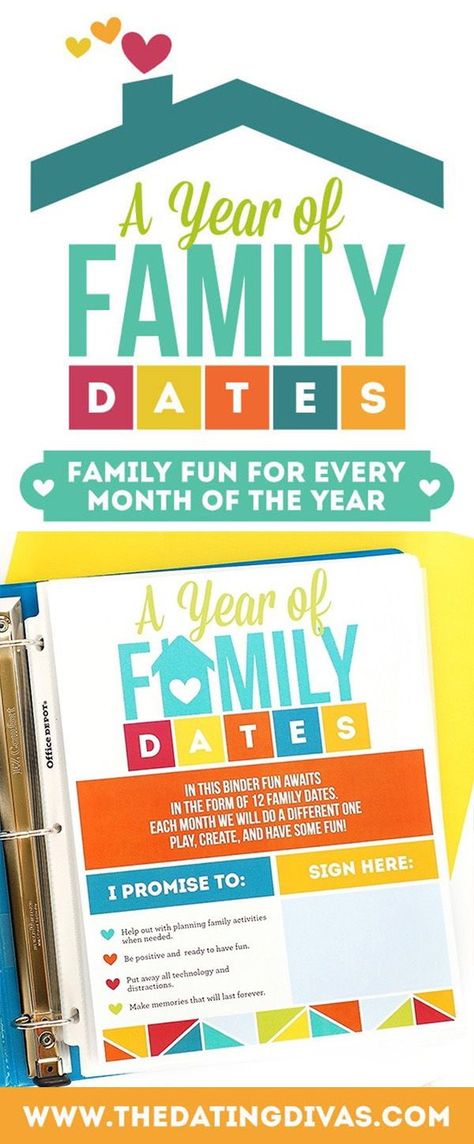 A Year of Family Dates- one family night activity for every month of the year! #familydate #fhe #familyfun Monthly Activities For Families, Monthly Family Traditions, Themed Family Nights, Family Fun Night Ideas At Home, Family Date Ideas, Family Date Night Ideas, Monthly Family Activities, Family Fun Night Ideas, Family Fun Night Ideas Kids