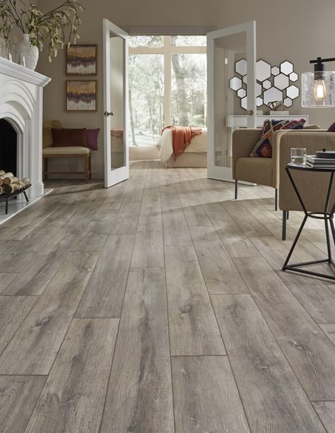 Laminate Flooring Ideas, Wide Plank White Oak Floors, Modern Wood Floors, Grey Laminate Flooring, European White Oak Floors, Laminate Flooring Colors, Grey Wood Floors, Oak Laminate Flooring, Grey Laminate