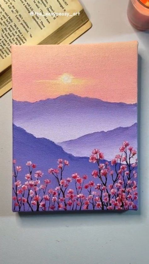 Art I Deas, Beautiful Paintings For Home, Craft And Painting Ideas, Some Art Ideas, Difficult Painting Ideas, Home Made Art Ideas, Aesthetic Mini Paintings, Cute Art Paintings, Cute Aesthetic Painting Ideas