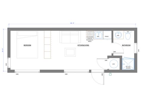 Floorplan-300sqft Exterior Stain Colors, Metal Awning, Tiny House Plan, Exterior Stain, Countertop Colours, Solar Solutions, Composting Toilet, Kitchen Cabinet Colors, Cabinet Colors