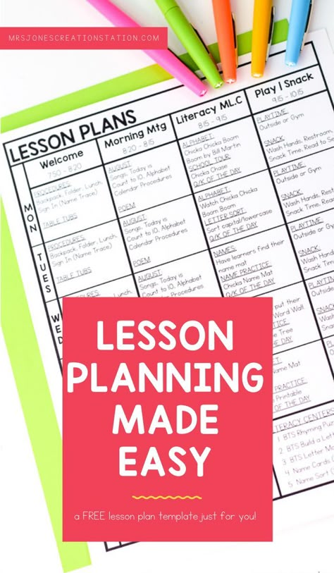 Special Ed Lesson Plan Template, Sped Lesson Plan Template, How To Write A Lesson Plan, Easy Lesson Plan Template, Preschool Planner Lesson Planning, Lesson Plan Organization Ideas, How To Write Lesson Plans, Special Education Lesson Plans Free, Organizing Lesson Plans And Materials