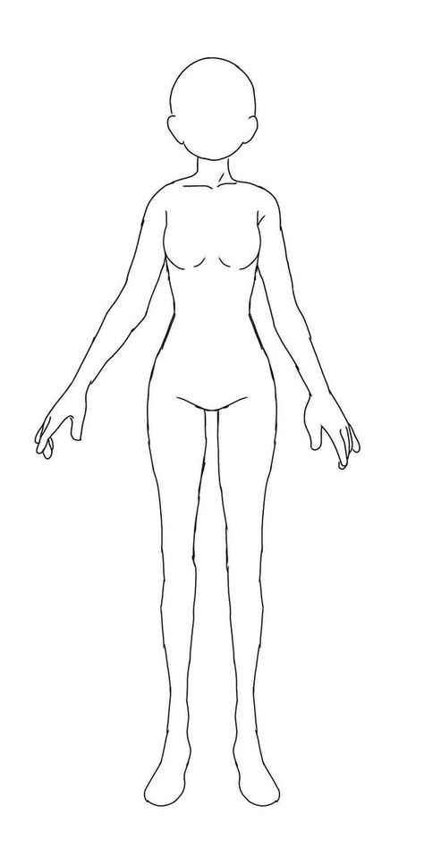 Body Base Drawing For Clothes, Body Base Sketch Standing, Vtuber Body Base, Body Template Drawing, Drawing Stand, Fashion Illustration Poses, Female Base, Cartoon Body, Body Template