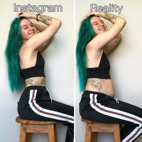 Social Media Vs Reality, Insta Vs Reality, Instagram Vs Real Life, Instagram Vs Reality, Health Pictures, Health Blogger, Real Bodies, Normal Body, Love My Body