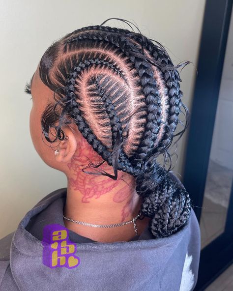 Creative Cornrows, Feed In Braids Hairstyles, Box Braids Hairstyles For Black Women, Cute Braided Hairstyles, Braided Cornrow Hairstyles, Cute Box Braids Hairstyles, Quick Braided Hairstyles, Protective Hairstyles Braids, Feed In Braid