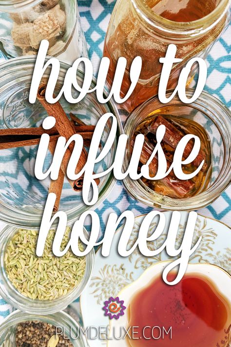 Learn how to infuse honey to create unique flavors for everything from tea to cocktails to your morning toast. #infusedhoneyrecipes #elderberryhoneyrecipe #honeyinfusions How To Flavor Honey, How To Make Flavored Honey, Diy Infused Honey, Honey Infusion Recipes, How To Infuse Honey, Honey Cubes For Tea, Diy Flavored Honey, Thc Infused Honey, Honey Infused Recipes