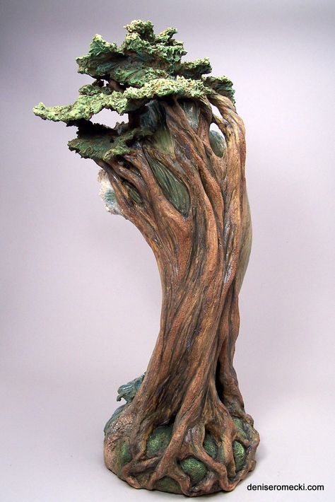 Clay Tree Sculpture, Landscape Ceramics, Tree Ceramics, Ceramic Trees, Tree Vase, Tree Cut, Clay Artists, Ceramic Lantern, Ceramic Tree