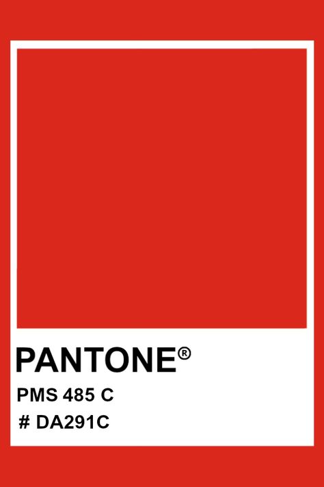 PANTONE 485 C #pantone #color #PMS #hex Pantone 485, Red Swatch, Clear Spring Palette, Pantone Red, Pantone Matching System, Red Smoothie, Pantone Color Chart, Pantone 2020, Pantone Colour Palettes