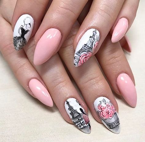 Eiffel Tower Nails, Paris Nails, Be More Attractive, Nail Drawing, Sweater Nails, Best Nail Art Designs, Beautiful Nail Designs, New Year's Nails, Manicure At Home