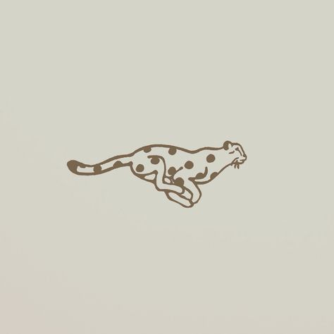 Cheetah Illustration, Leopard Illustration, Cheetah Drawing, Cheetah Tattoo, Running Drawing, Leopard Logo, Spotted Leopard, Desenho Tattoo, Big Cat