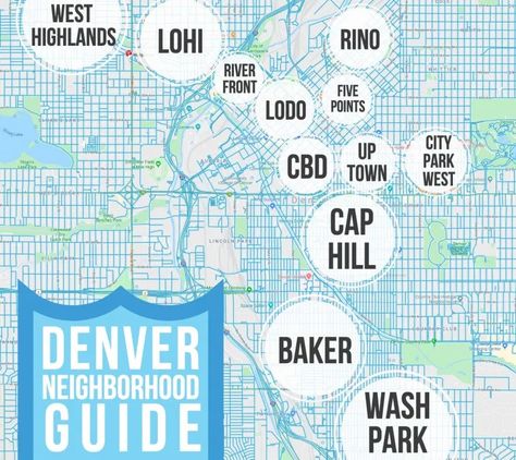 Where To Live in Denver: A Guide To Each Neighborhood - AptAmigo Denver Neighborhood Guide, Moving To Denver Colorado, Denver Living, Living In Denver Colorado, Denver Apartments, Denver Neighborhoods, Moving To Denver, Where To Live, Denver Travel